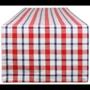 Design Imports American Plaid Table Runner 14"x 108"